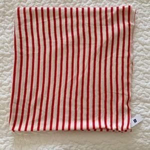 Red and White striped infinity scarf